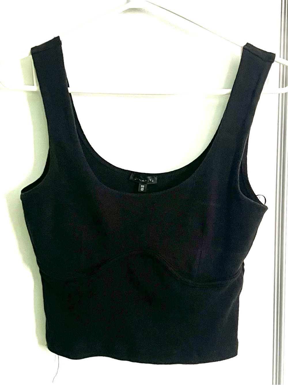 Dynamite Black Ribbed Tank